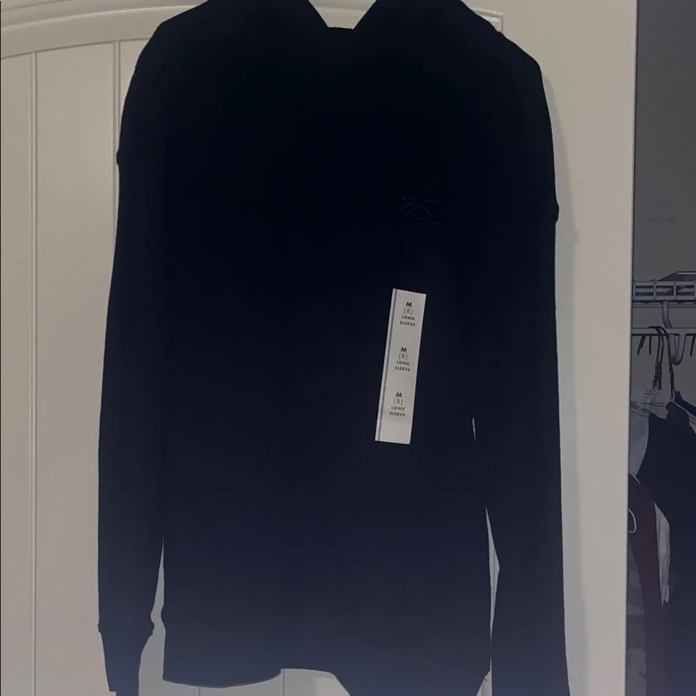 Kids Palm Tree Black Hoodie